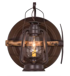 14.5"W Miner's Lantern Wall Sconce