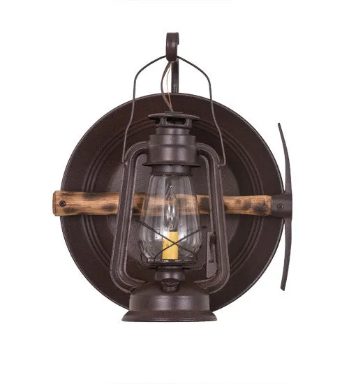 14.5"W Miner's Lantern Wall Sconce