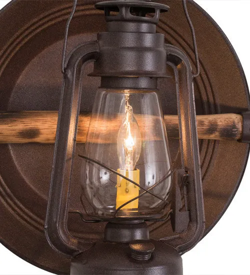 14.5"W Miner's Lantern Wall Sconce