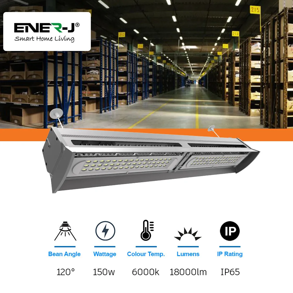 150W LED LINEAR HIGHBAY, 150 LM/W, CCT Switchable, 5 Years Warranty