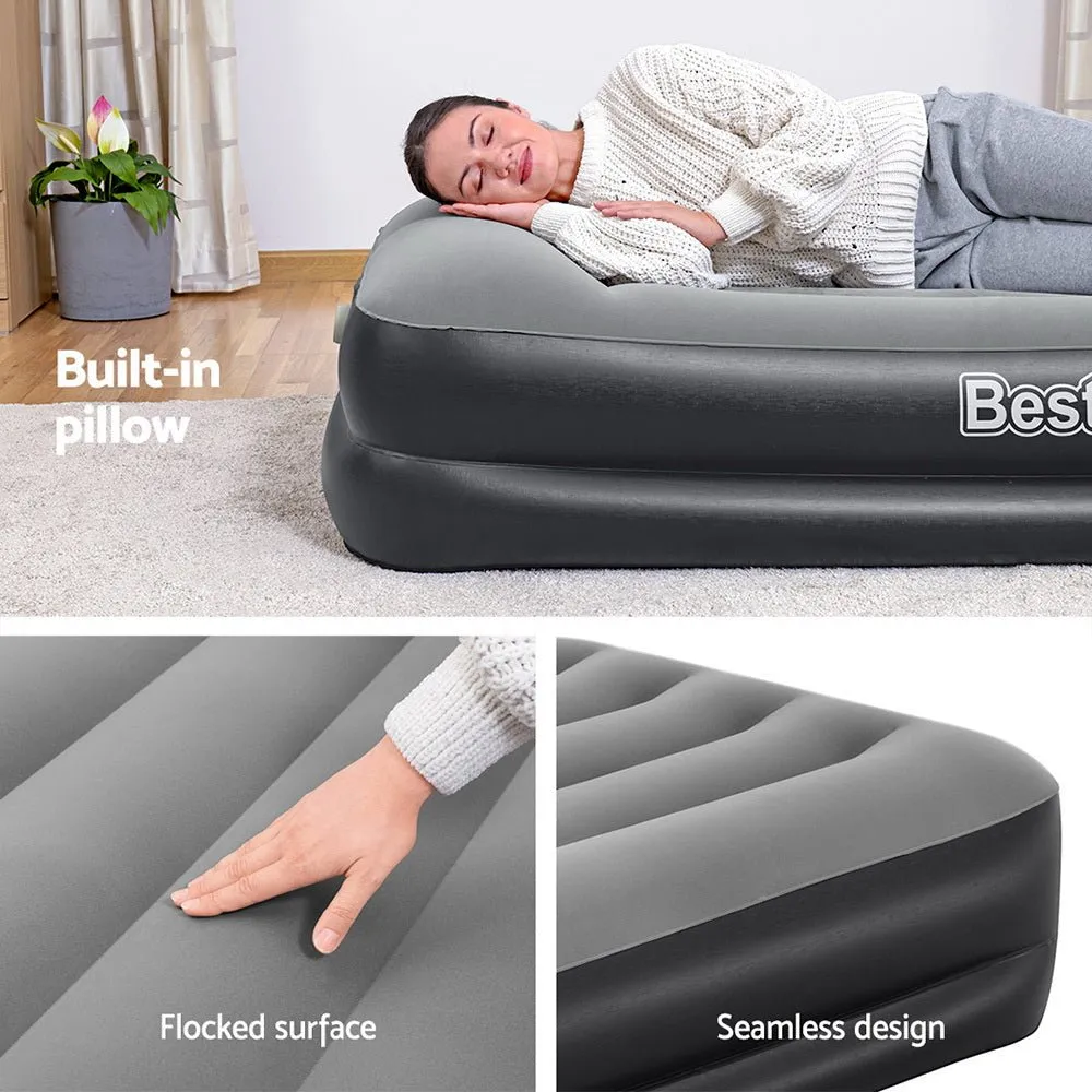 46 CM Thickness Air Bed Inflatable Mattress with Built-in Pump - Single Size