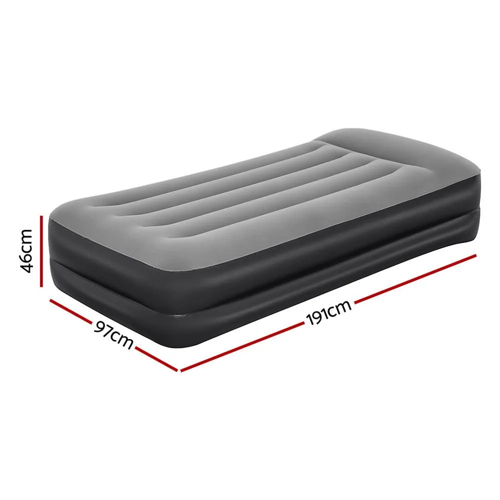 46 CM Thickness Air Bed Inflatable Mattress with Built-in Pump - Single Size