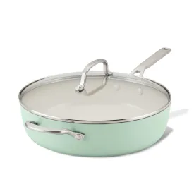 5-Quart Hard Anodized Ceramic Nonstick Sauté Pan with Lid