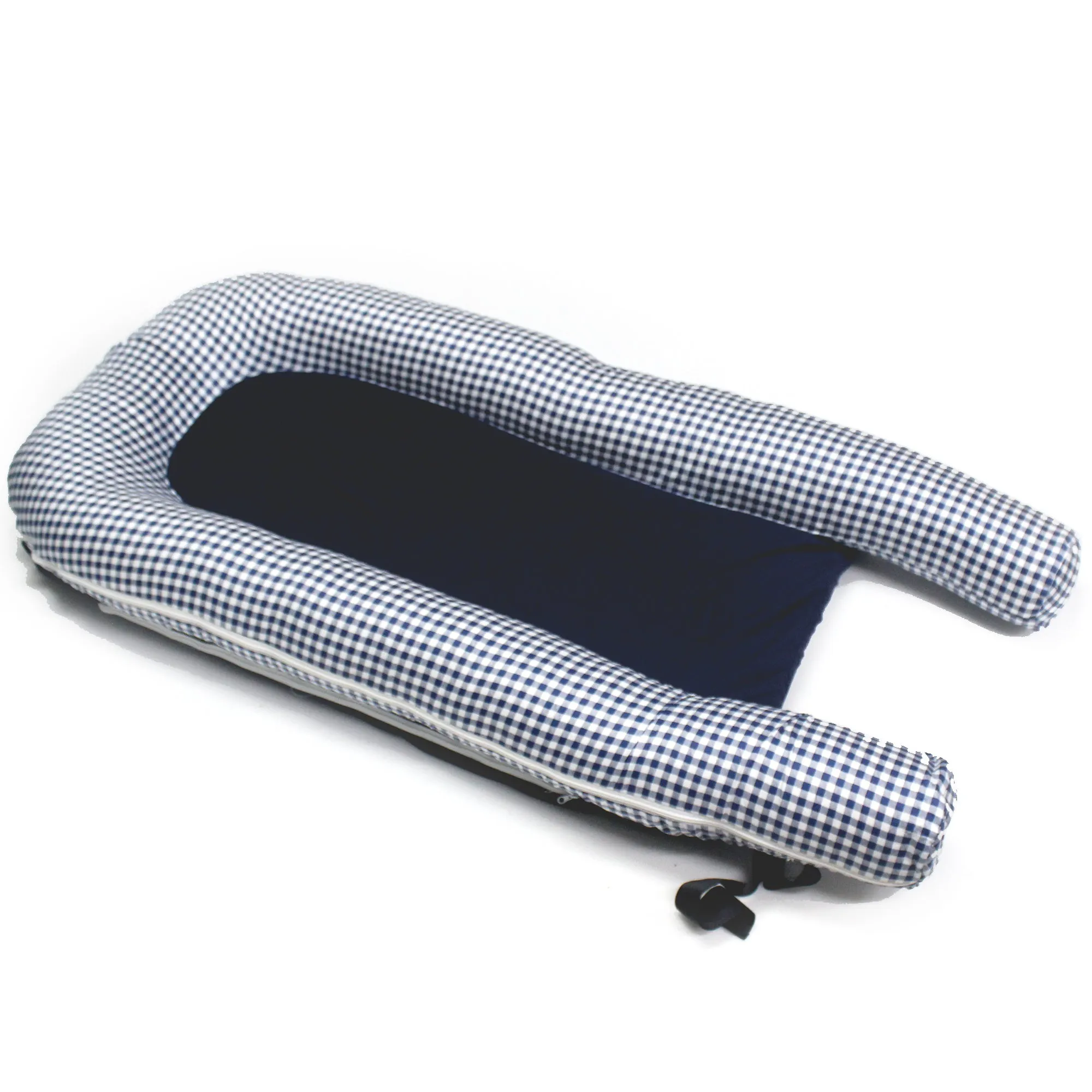 Baby Nest with Removable Covers - Blue Checker