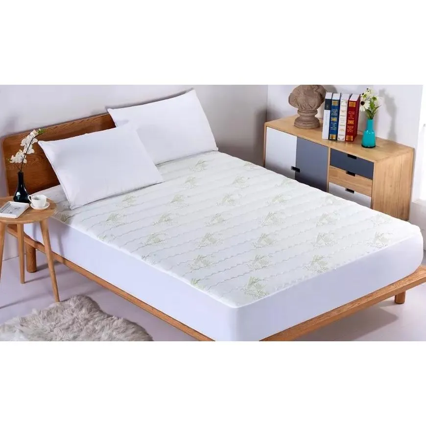 Bamboo Aloe Vera Hypoallergenic Quilted Mattress Pad