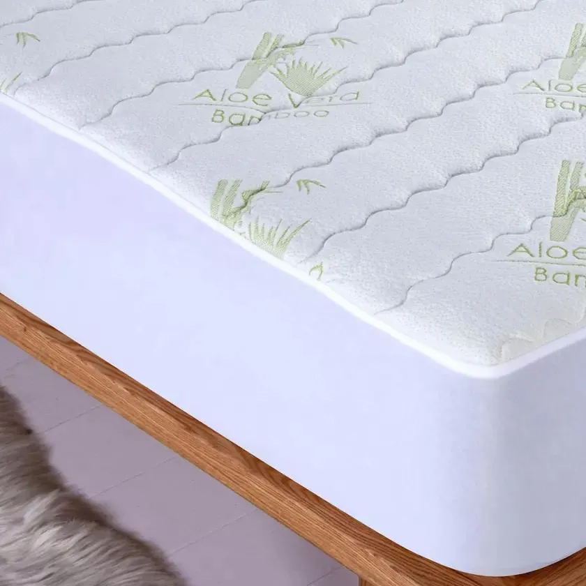 Bamboo Aloe Vera Hypoallergenic Quilted Mattress Pad