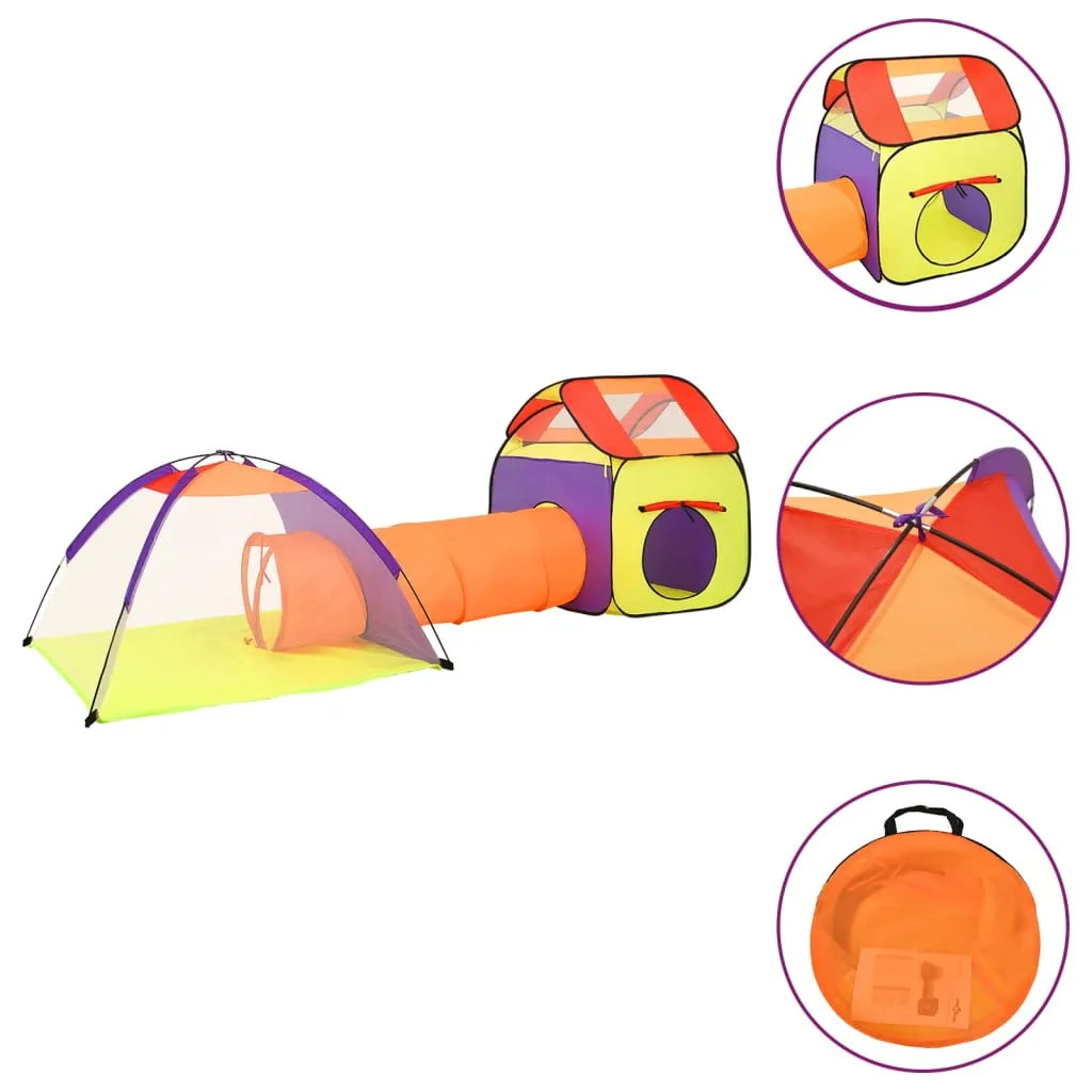 Children Play Tent with 250 Balls Multicolour 338x123x111 cm