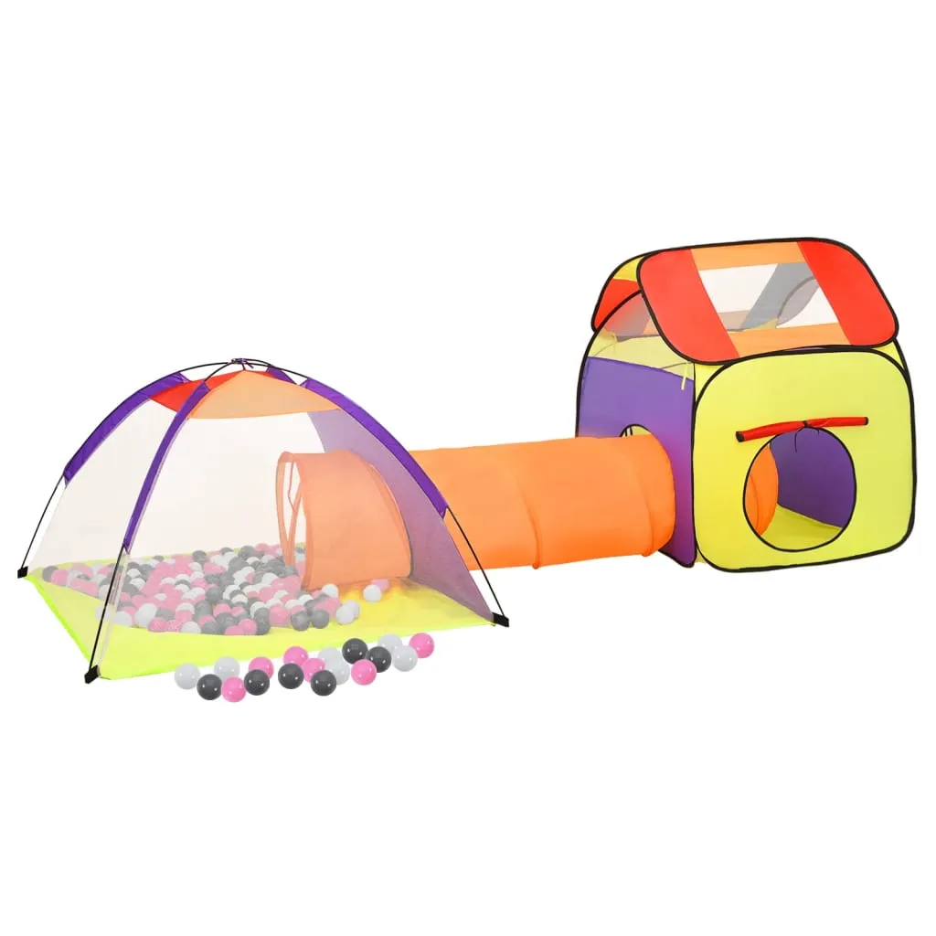 Children Play Tent with 250 Balls Multicolour 338x123x111 cm