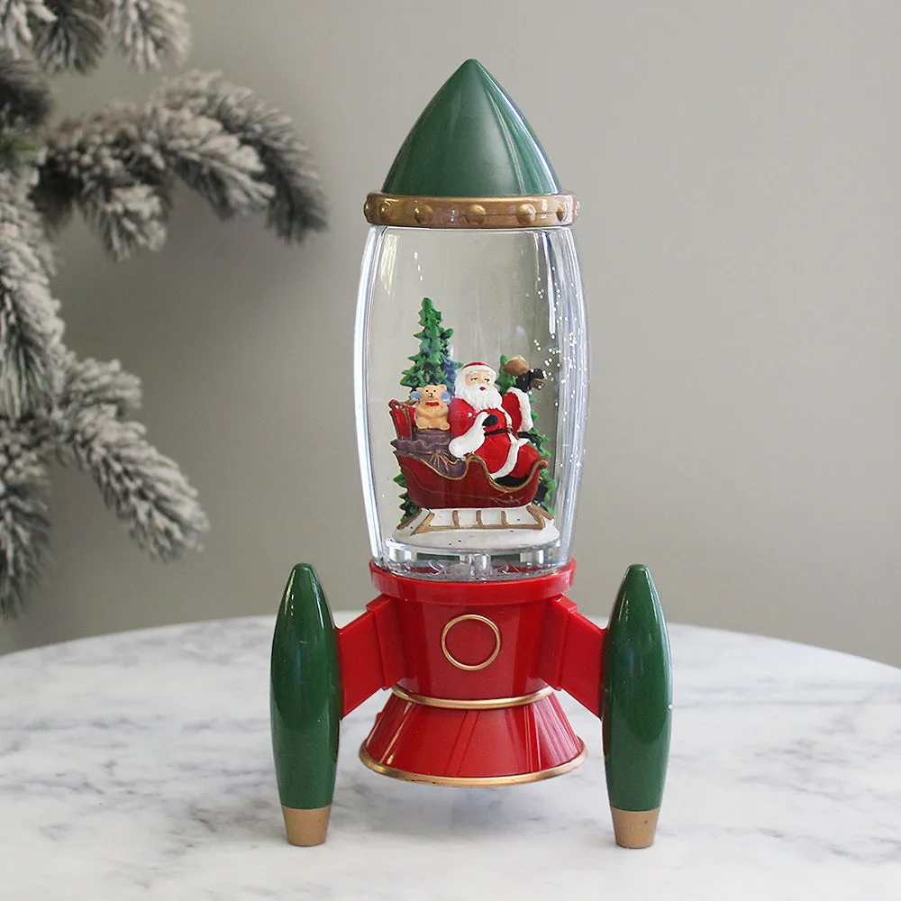 Christmas Musical Water Lantern Rocket with Swirling Confetti LED Lights