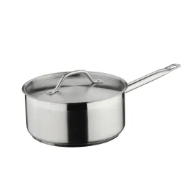 Commichef  Stainless Steel Saucepan and Lid - 20cm