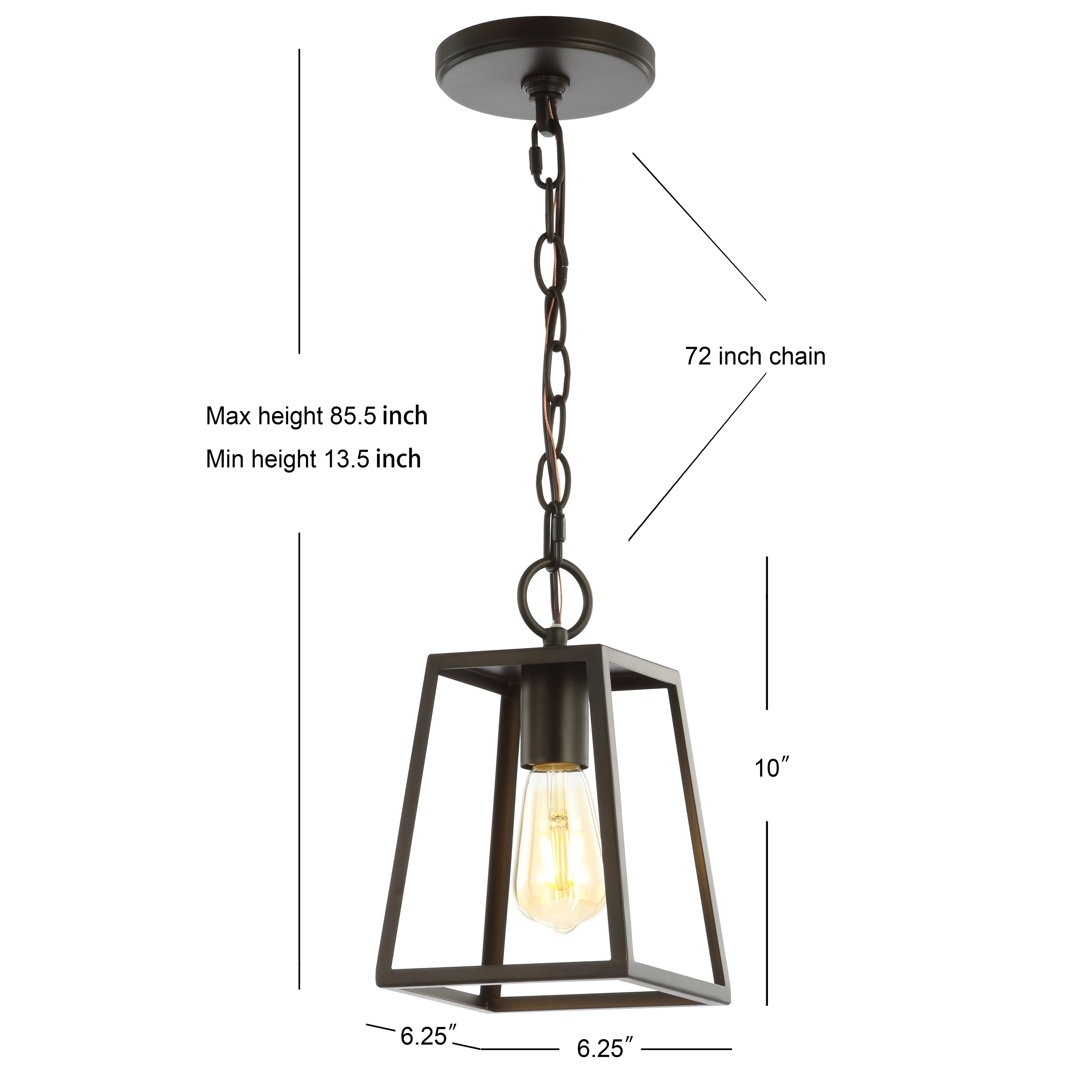 Cosmos 6.25" Adjustable Drop Metal LED Pendant