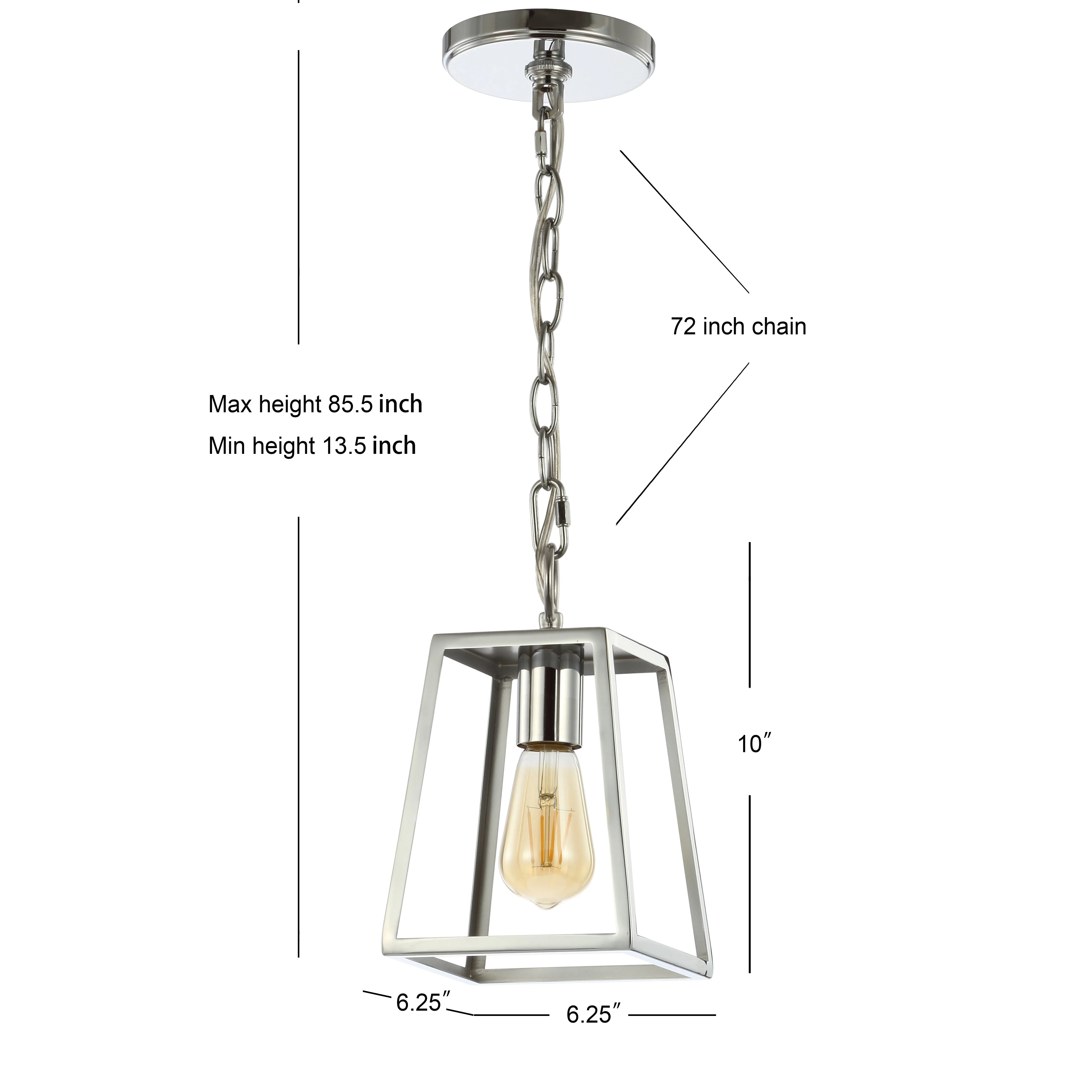 Cosmos 6.25" Adjustable Drop Metal LED Pendant