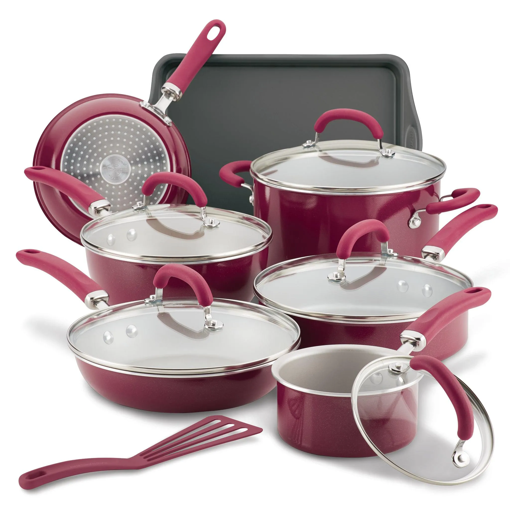 Create Delicious 13-Piece Hard Anodized Nonstick Induction Cookware Set