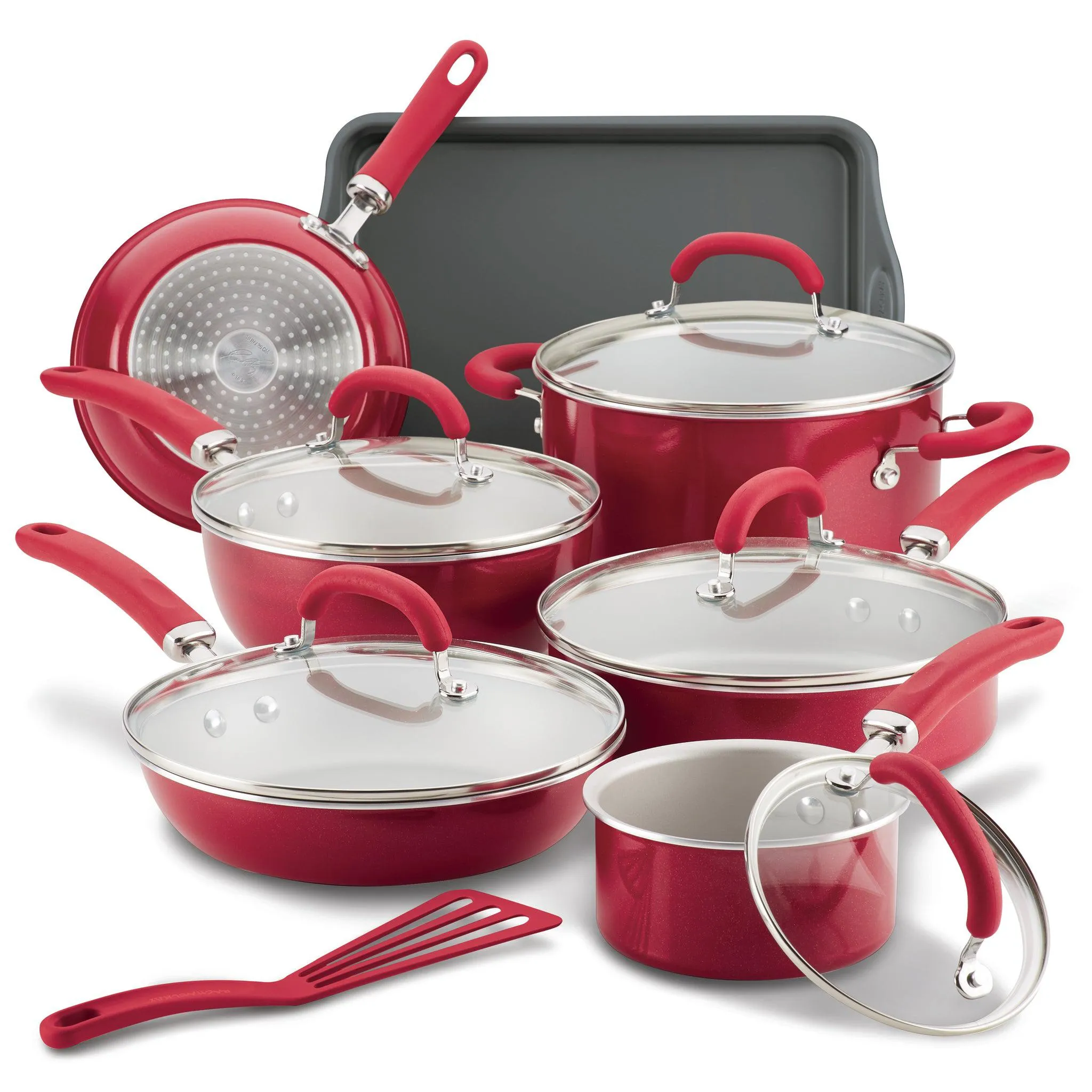 Create Delicious 13-Piece Hard Anodized Nonstick Induction Cookware Set