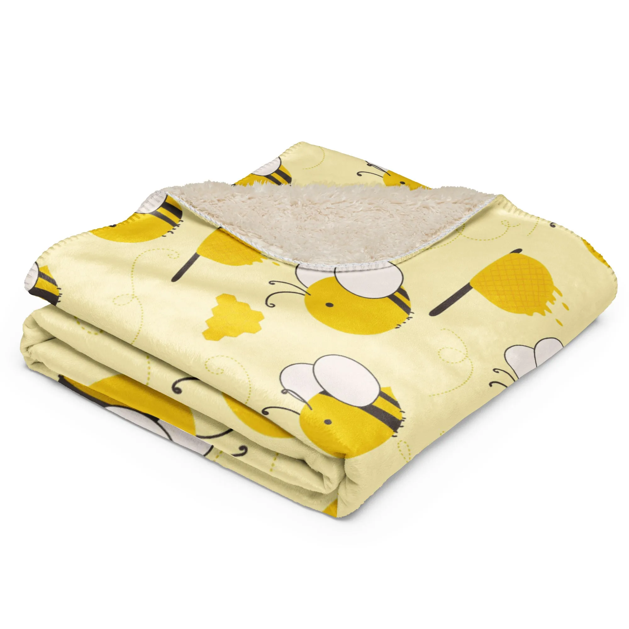 Cut Bee Sherpa blanket lioness-love