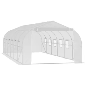 Emery 26' x 10' x 7' Walk-In Greenhouse Tunnel - White