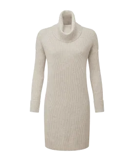 Filey Roll Neck Dress - Oat Grey