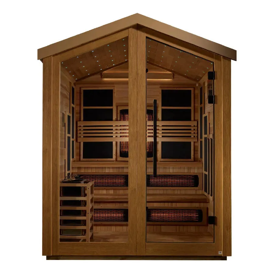 Golden Designs "Kaskinen" 6 Person Hybrid Outdoor Sauna - Canadian Red Cedar