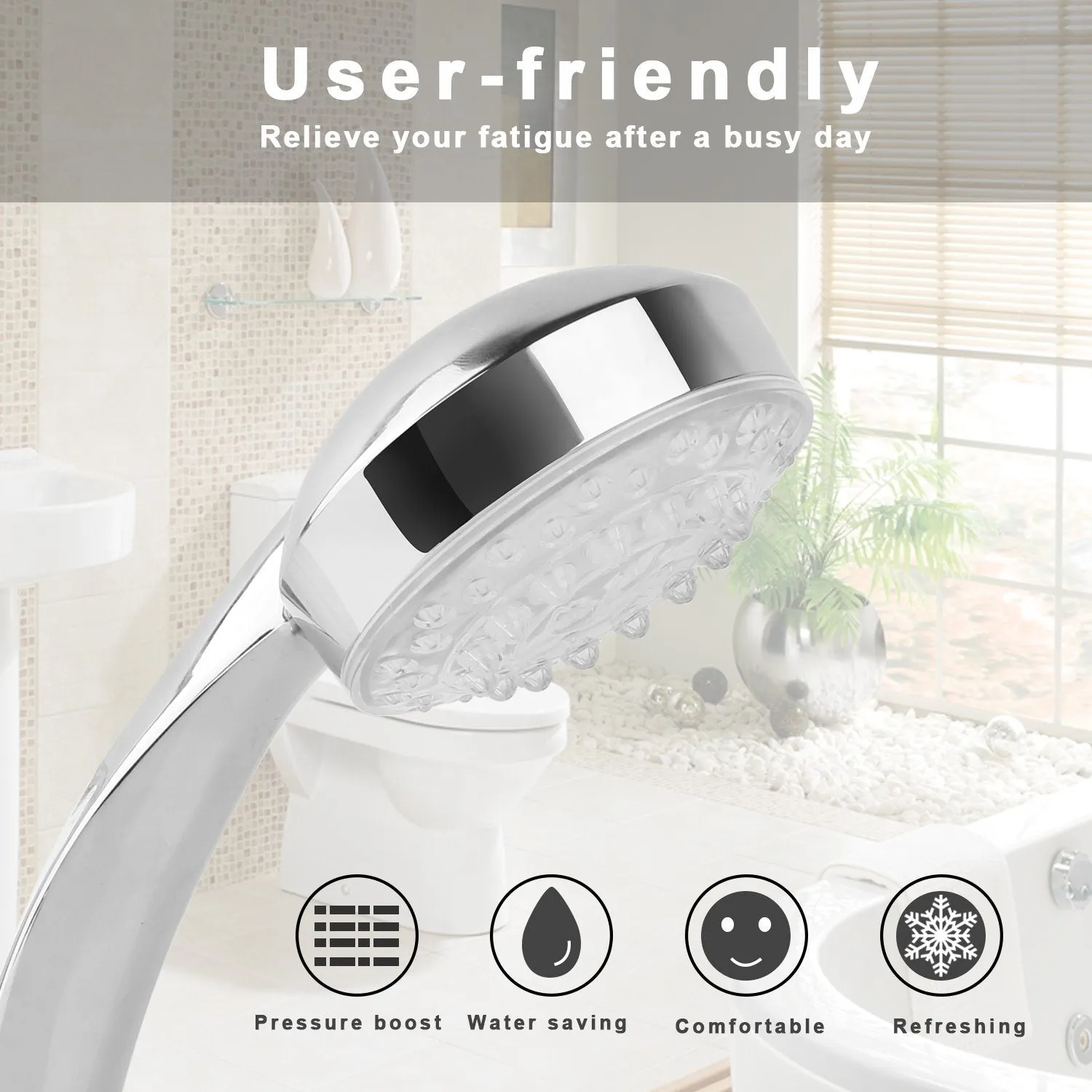 iMounTEK Color-Changing Hydropower LED Shower Head