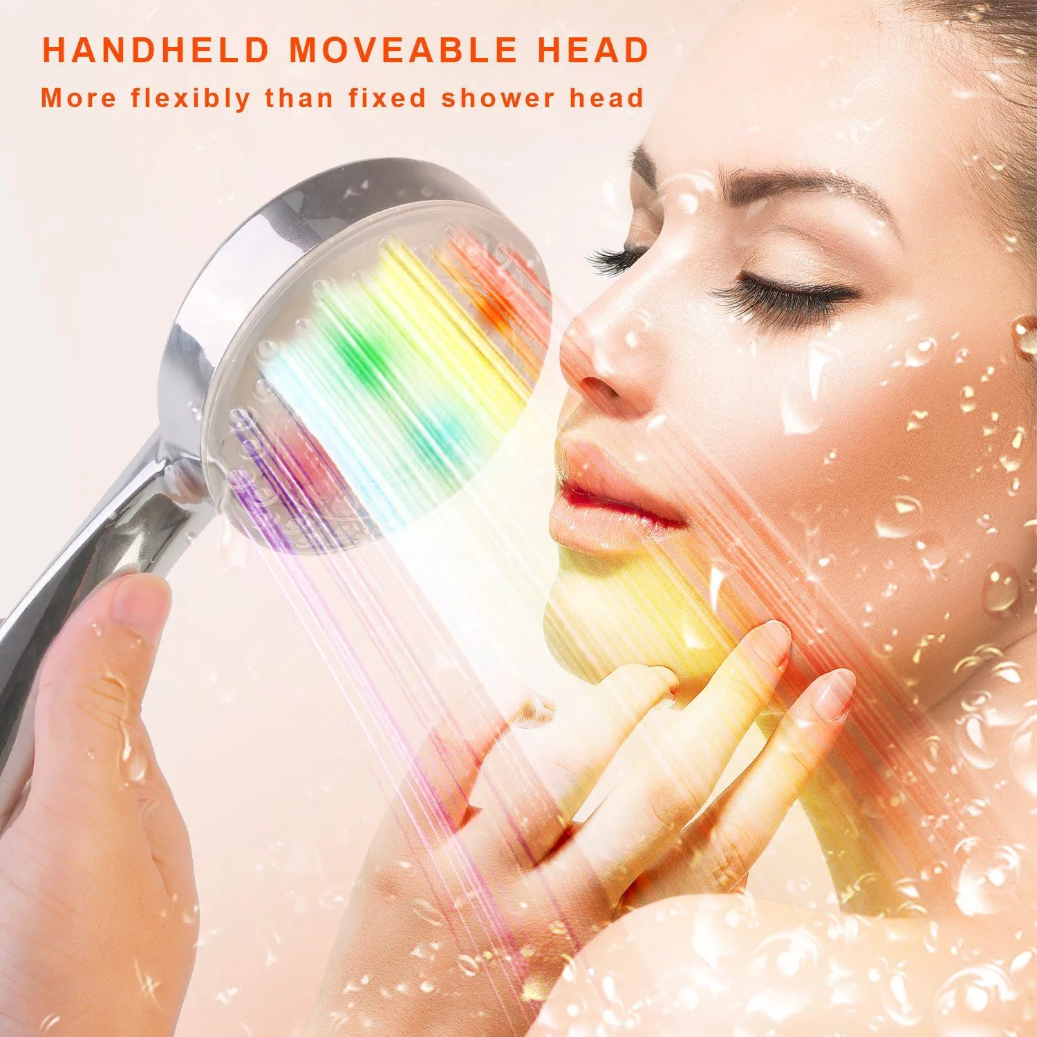 iMounTEK Color-Changing Hydropower LED Shower Head