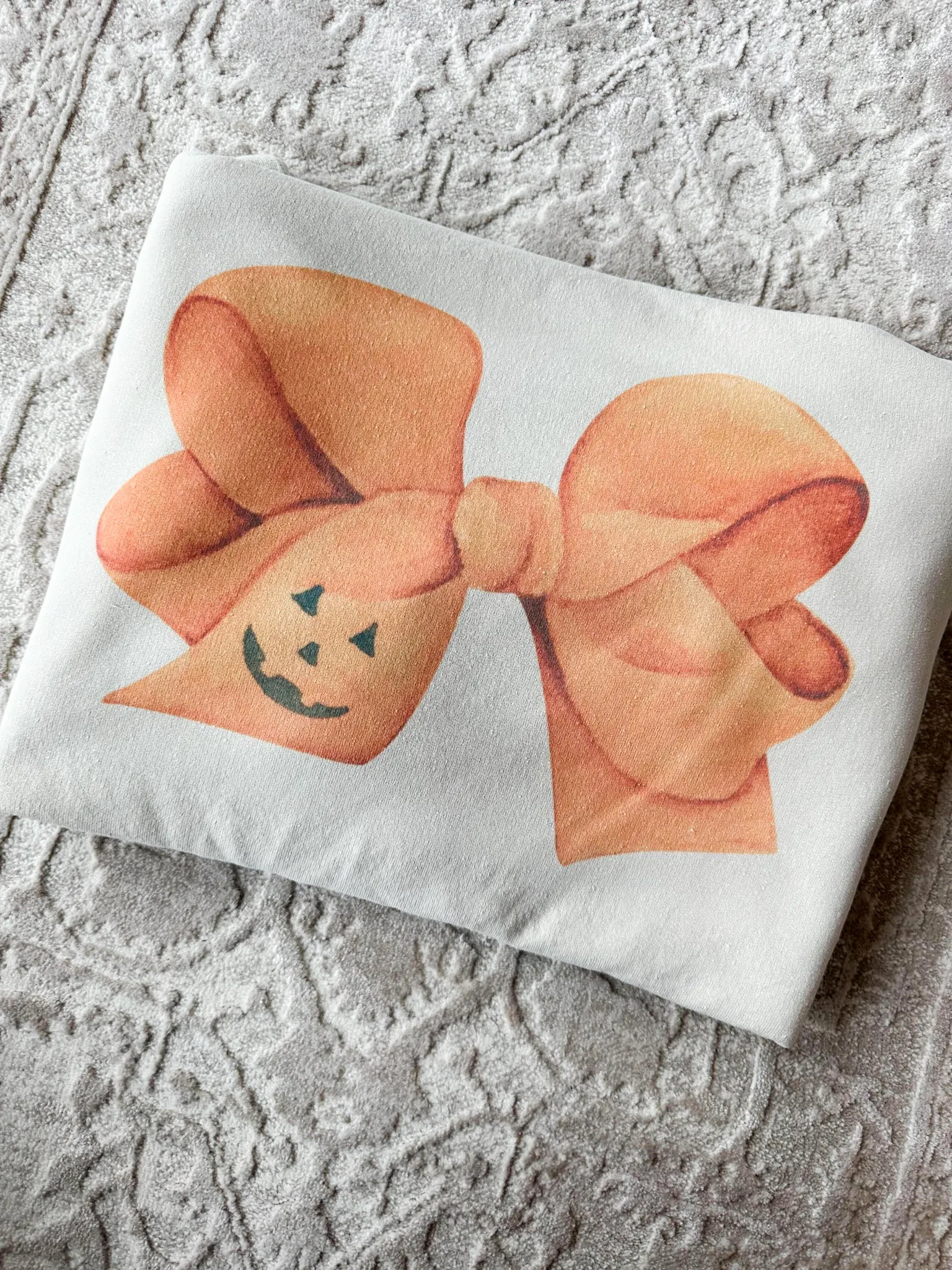 Jack-O-Lantern Bow Graphic Sweatshirt