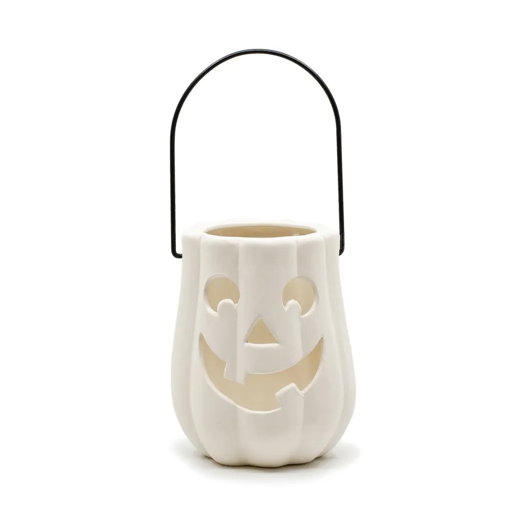 Jack-O-Lantern with Metal Handle