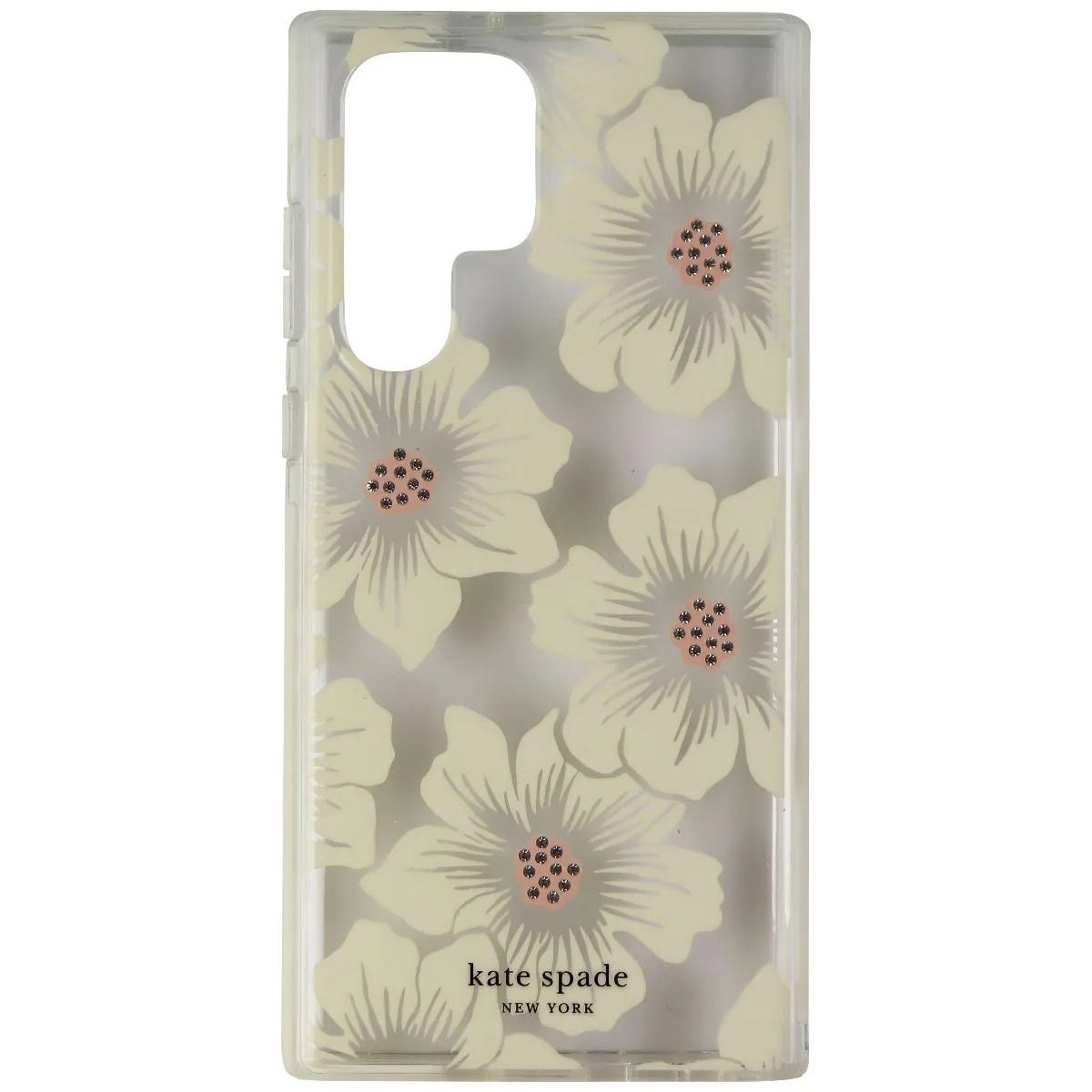 Kate-Spade Defensive Hardshell Case for Galaxy S22 Ultra - Hollyhock Floral