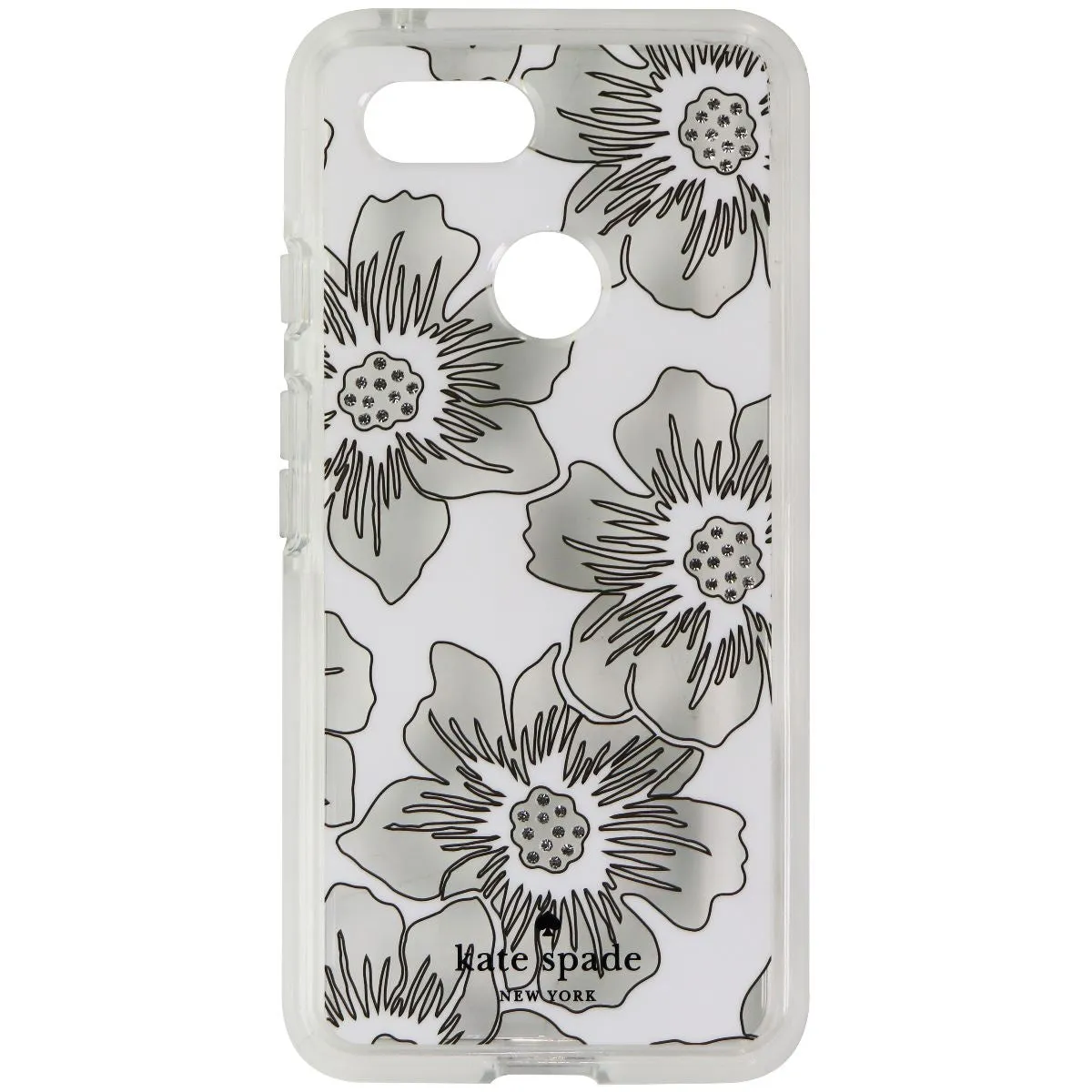 Kate Spade Defensive Hardshell Case for Google Pixel 3 - Reverse Hollyhock/Cream