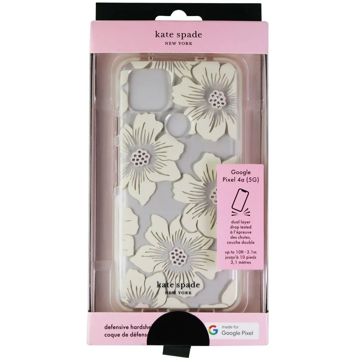 Kate Spade Defensive Hardshell Case for Google Pixel 4a (5G) - Hollyhock Floral