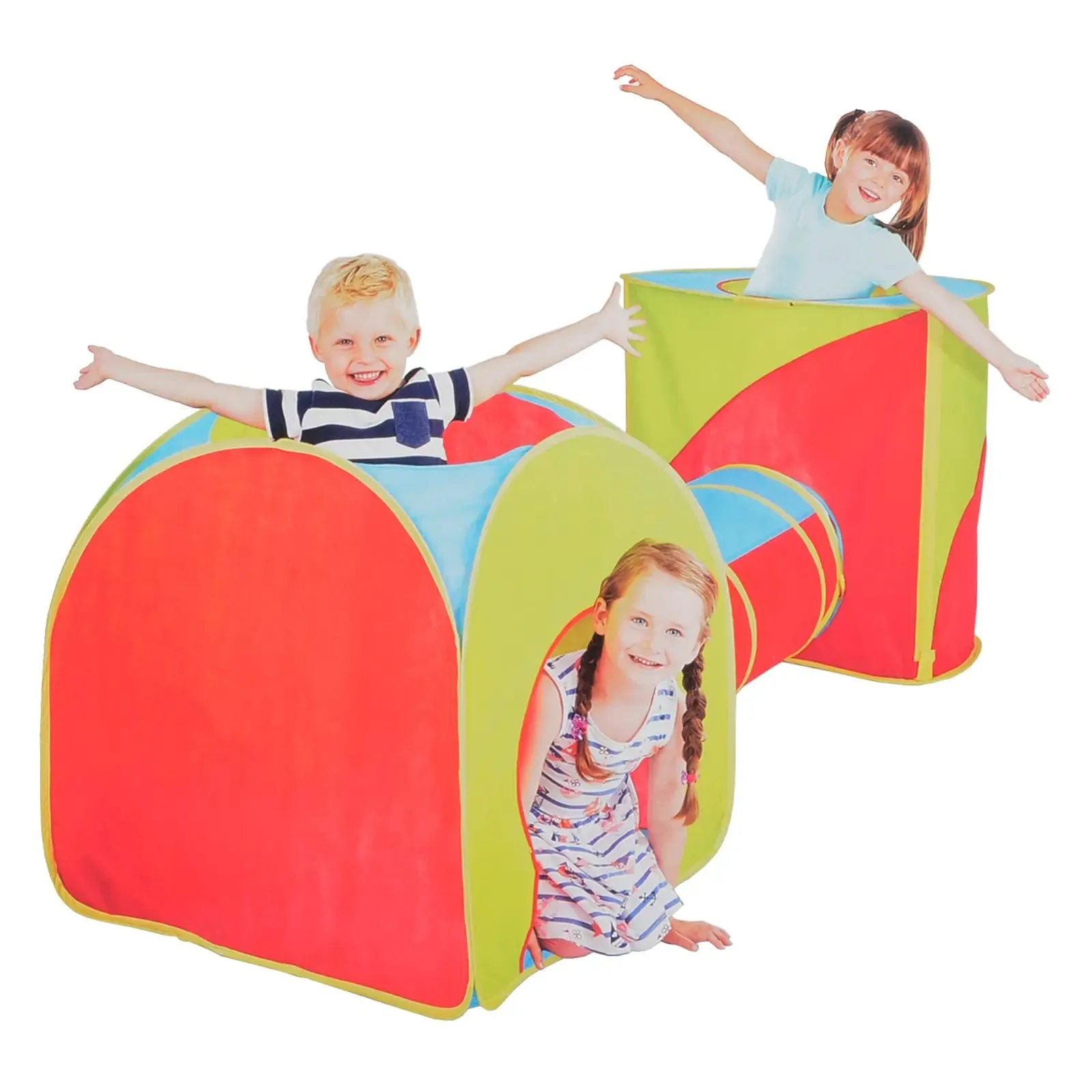 Kid Active Pop-Up Play Set 3 Piece Toy Tent Cube Tunnel Age 2 