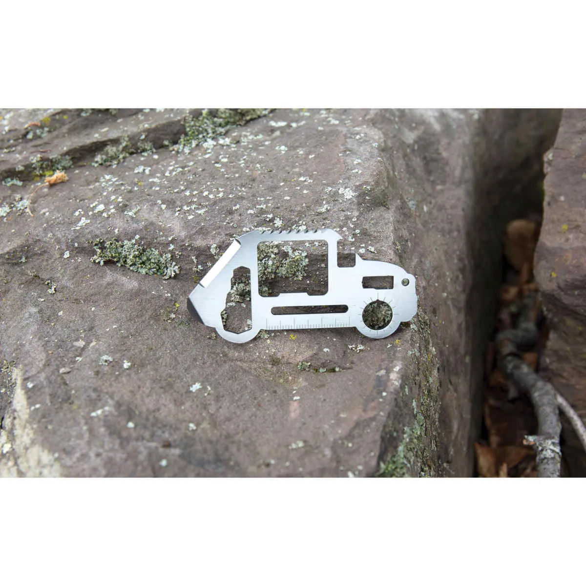 Kikkerland Stainless Steel Car Shaped Survival Mult-tool Silver