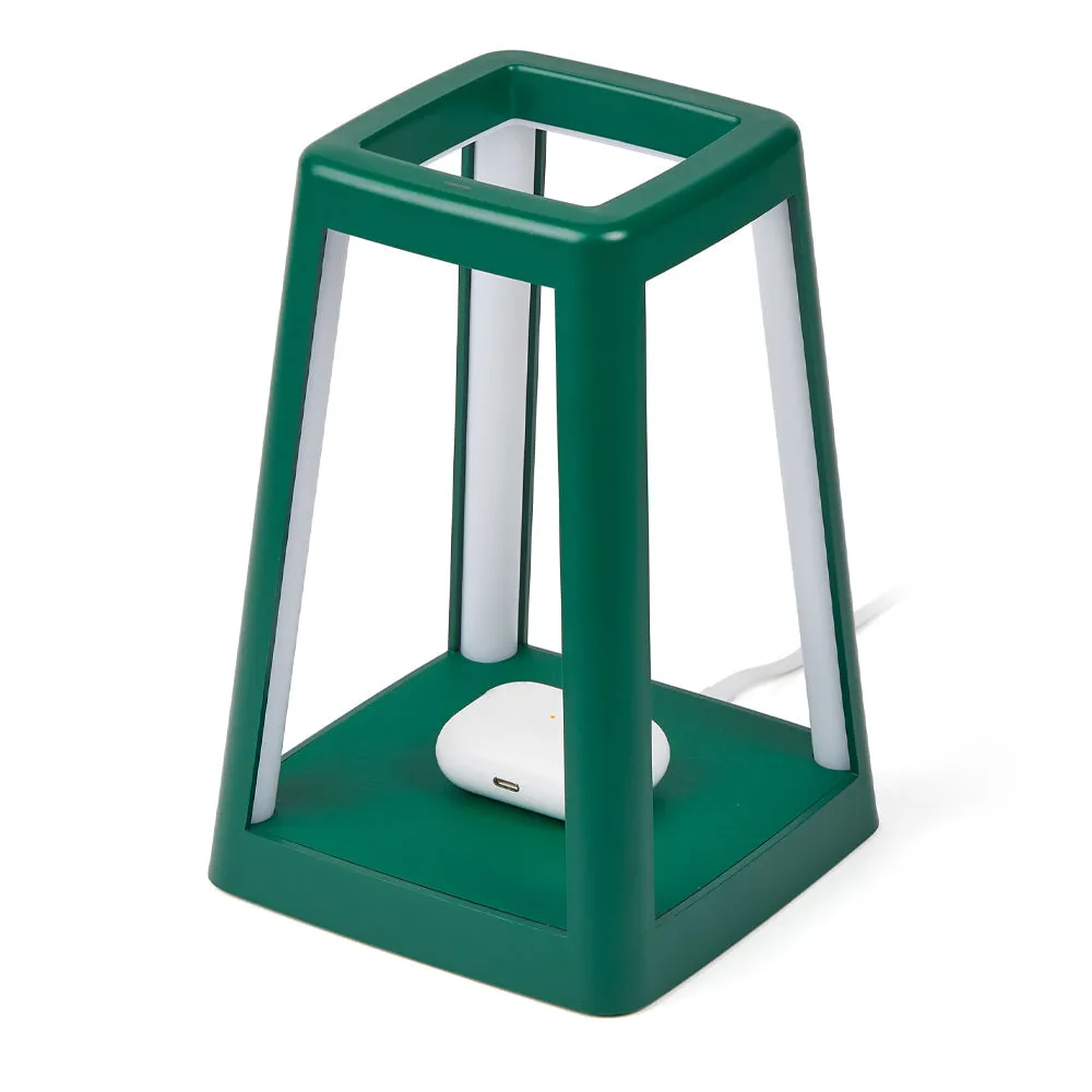 Lexon Lantern Portable Lamp With Built-In Wireless Charger - Green