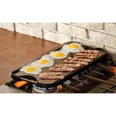 Lodge 20"x10.5" Cast Iron Reversable Grill/Griddle Gray