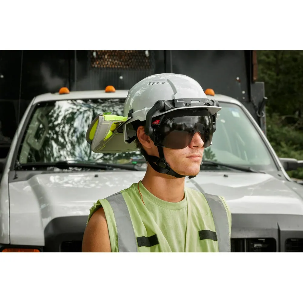 Milwaukee 48-73-1416 BOLT Eye Visor - Tinted Dual Coat Lens with Head Lamp Mount Bracket (Compatible with Milwaukee Safety Helmets)