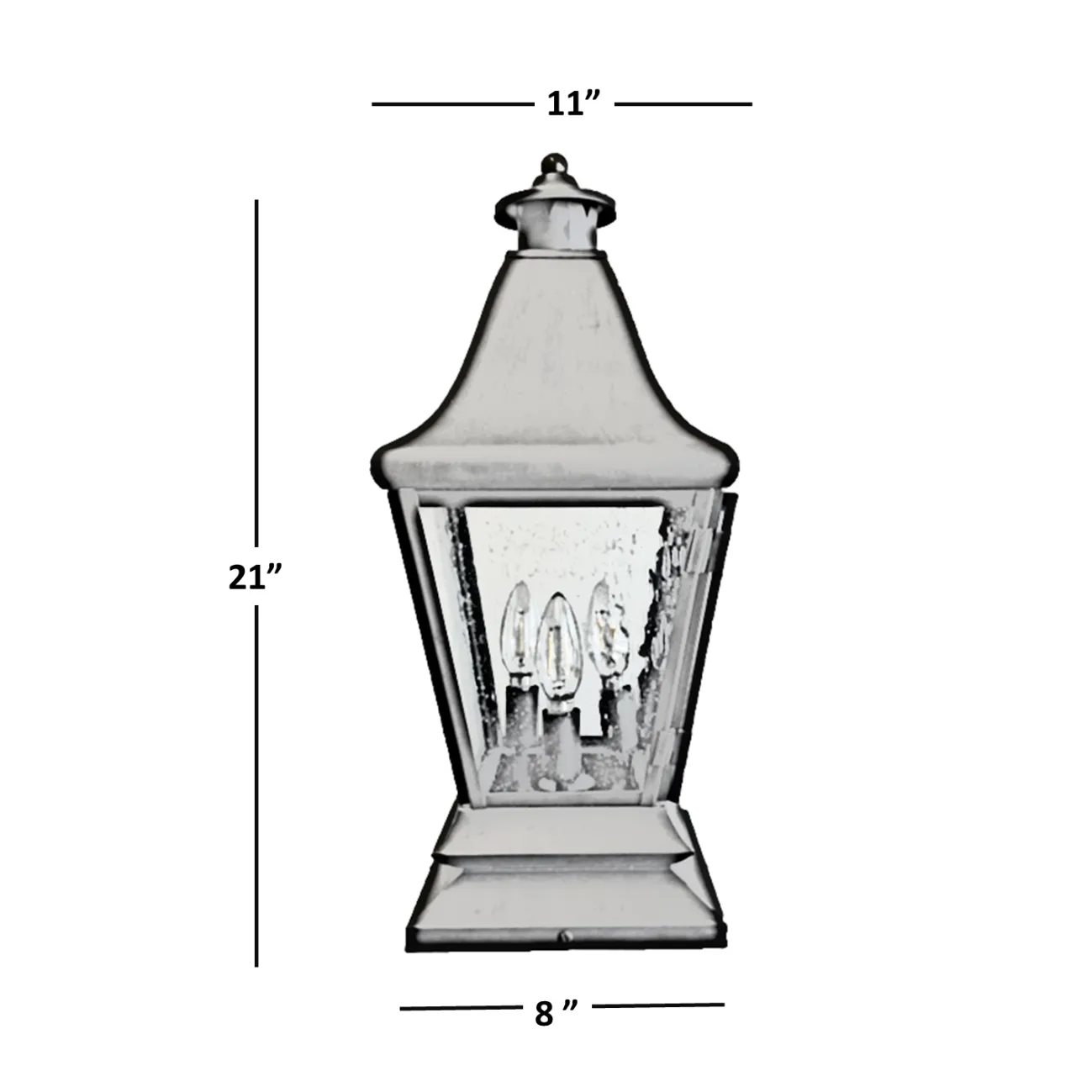 Provence Solid Brass Craftsman Column Mount Pilaster Light