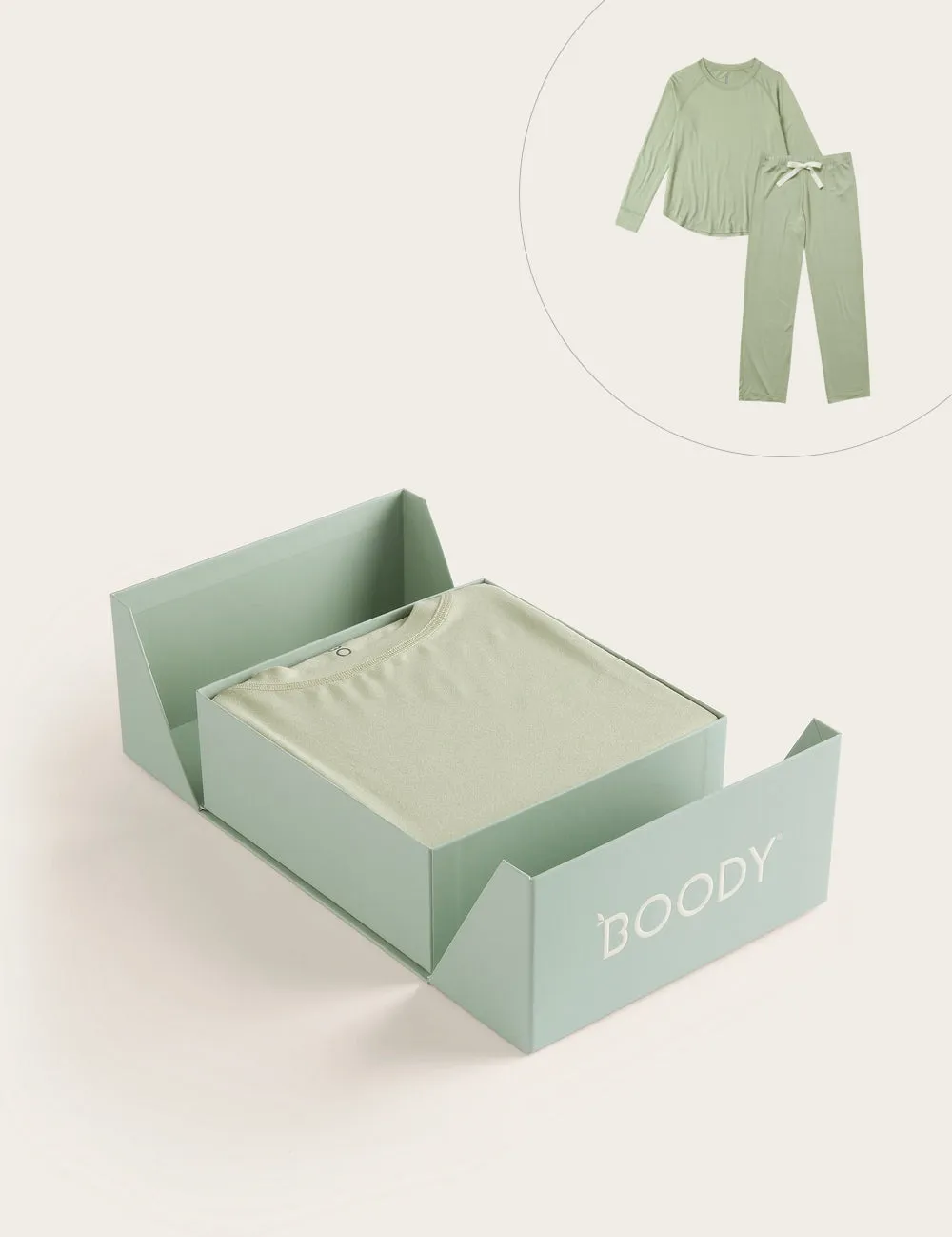 Set Giftbox - Goodnight Raglan Sleep Top & Goodnight Sleep Pants - Sage