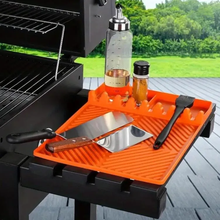 Silicone Grill Mat with Side Shelf