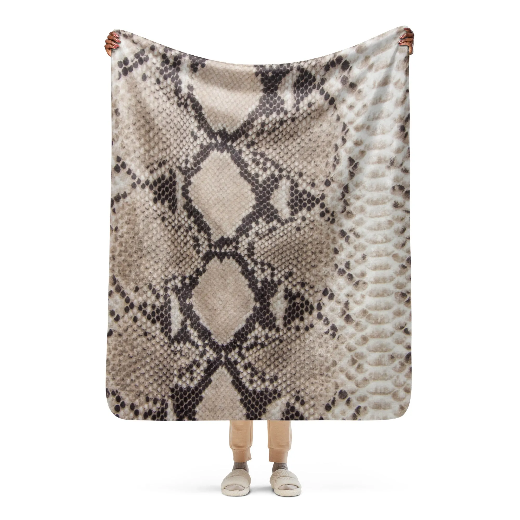 Soft Snake Skin Sherpa blanke lioness-love