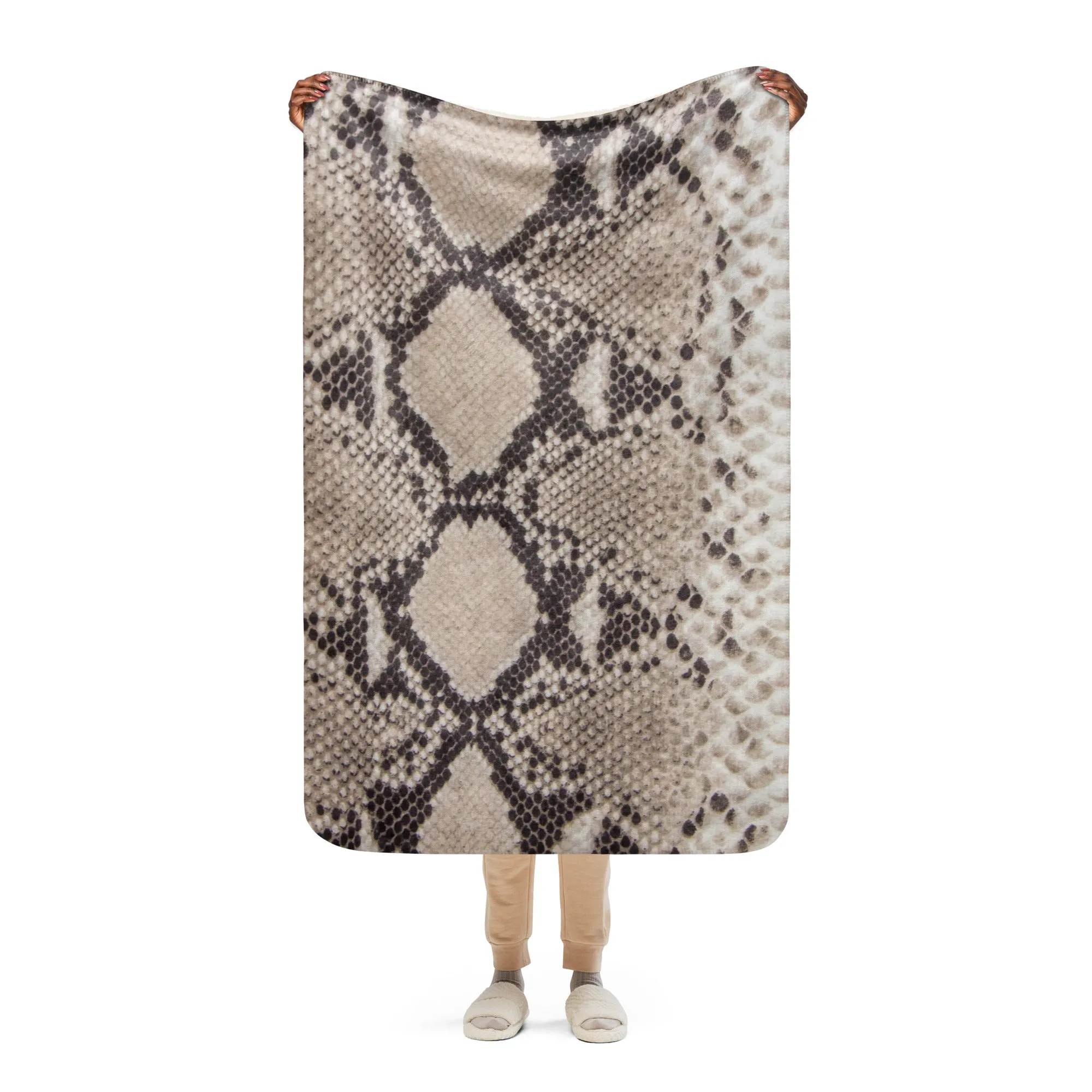 Soft Snake Skin Sherpa blanke lioness-love