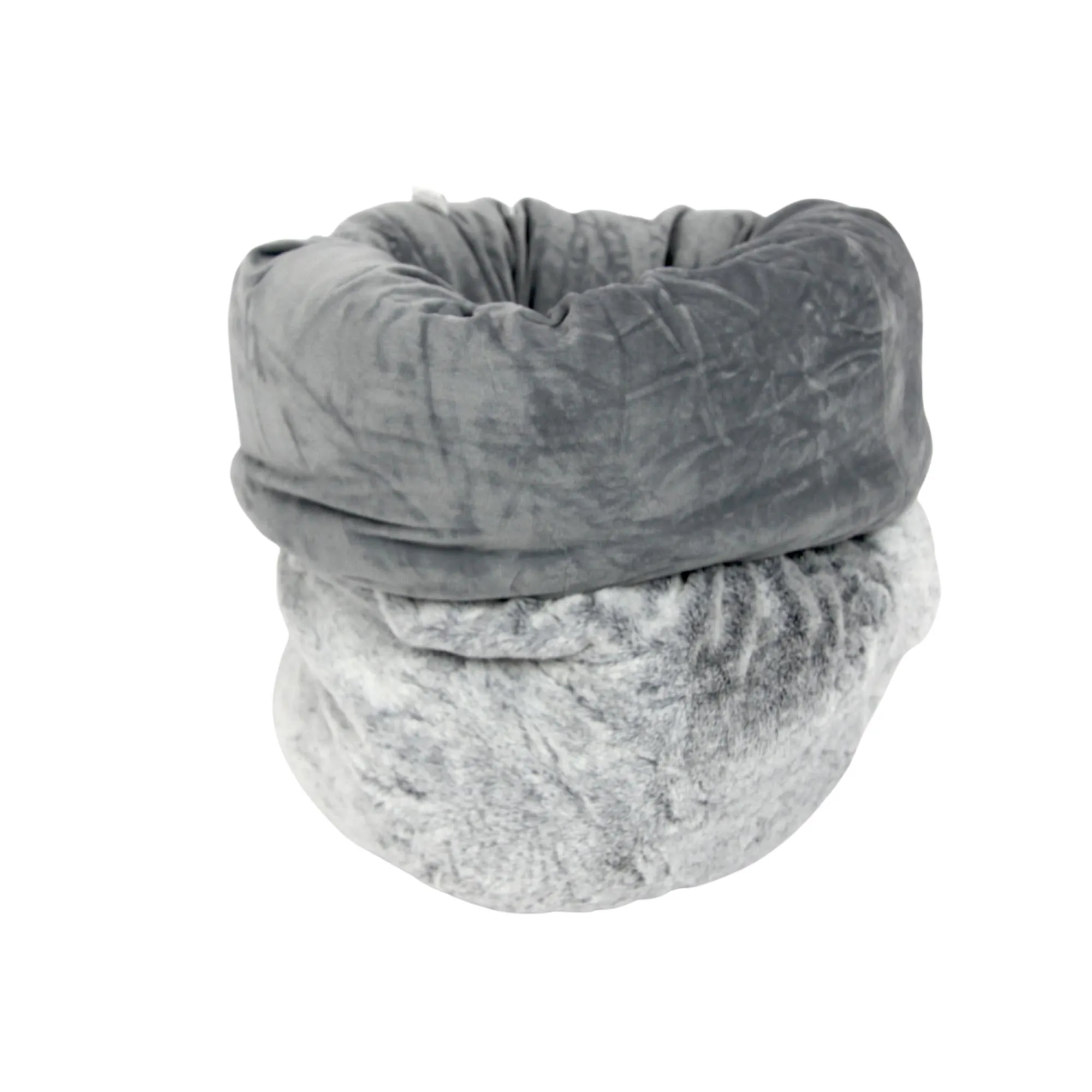 T&S Moonlight Grey Tunnel Cat Bed Large