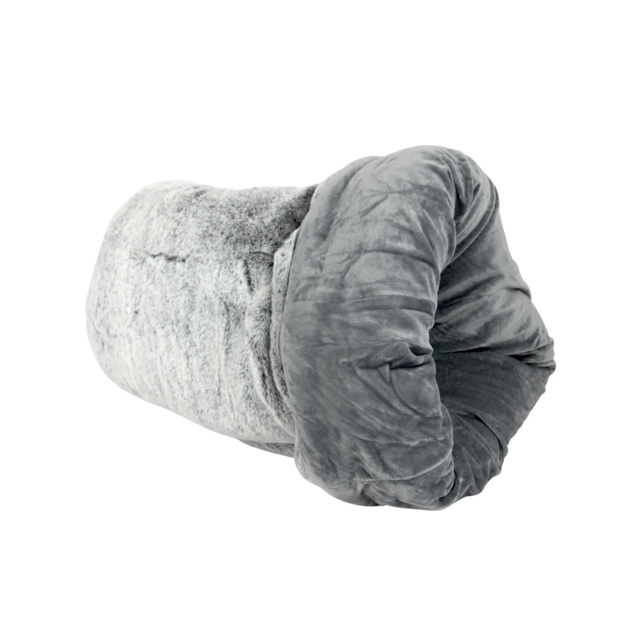 T&S Moonlight Grey Tunnel Cat Bed Large