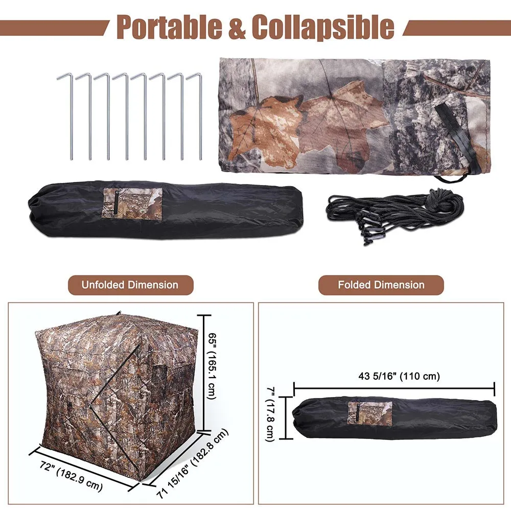 TheLAShop Collapsible Ground Hunting Blind Camouflage Hub Style