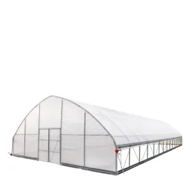 TMG Industrial 30’ x 60’ Tunnel Greenhouse Grow Tent w/6 Mil Clear EVA Plastic Film, Cold Frame, Hand Crank Roll-Up Sides, Peak Ceiling Roof, TMG-GH3060