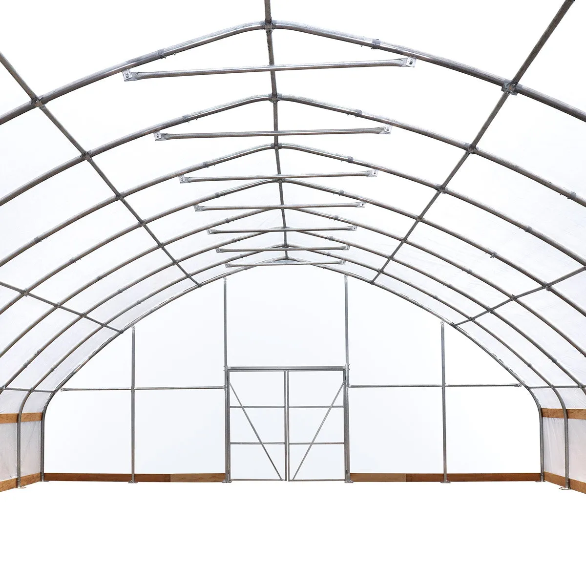 TMG Industrial 30’ x 60’ Tunnel Greenhouse Grow Tent w/6 Mil Clear EVA Plastic Film, Cold Frame, Hand Crank Roll-Up Sides, Peak Ceiling Roof, TMG-GH3060