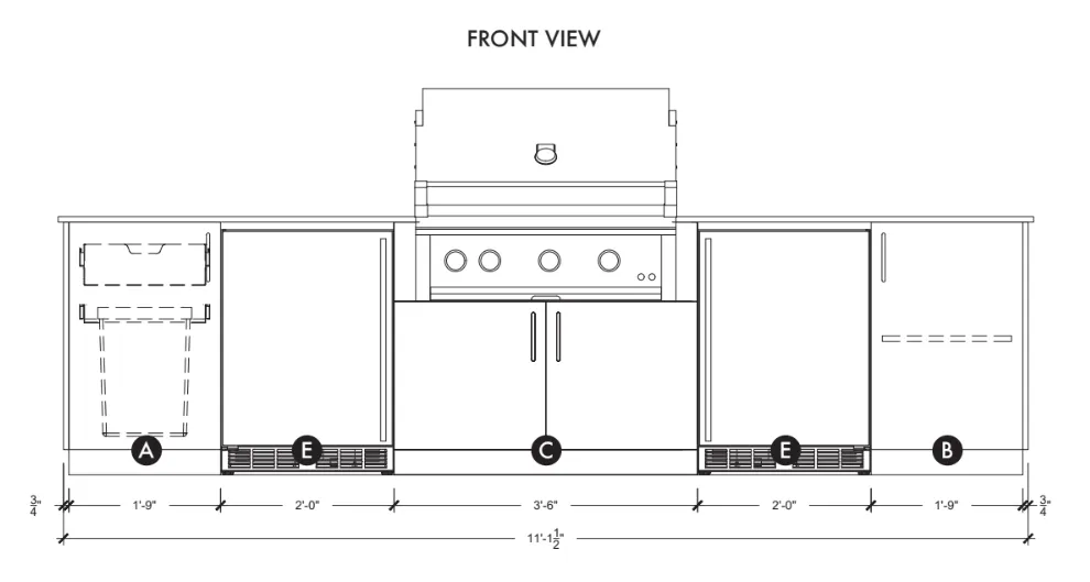 Urban Bonfire Tundra 36 Outdoor Kitchen