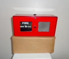 Vintage Audax Battery Powered Self Contained Fire Alarm With Break Glass Is New Old Stock