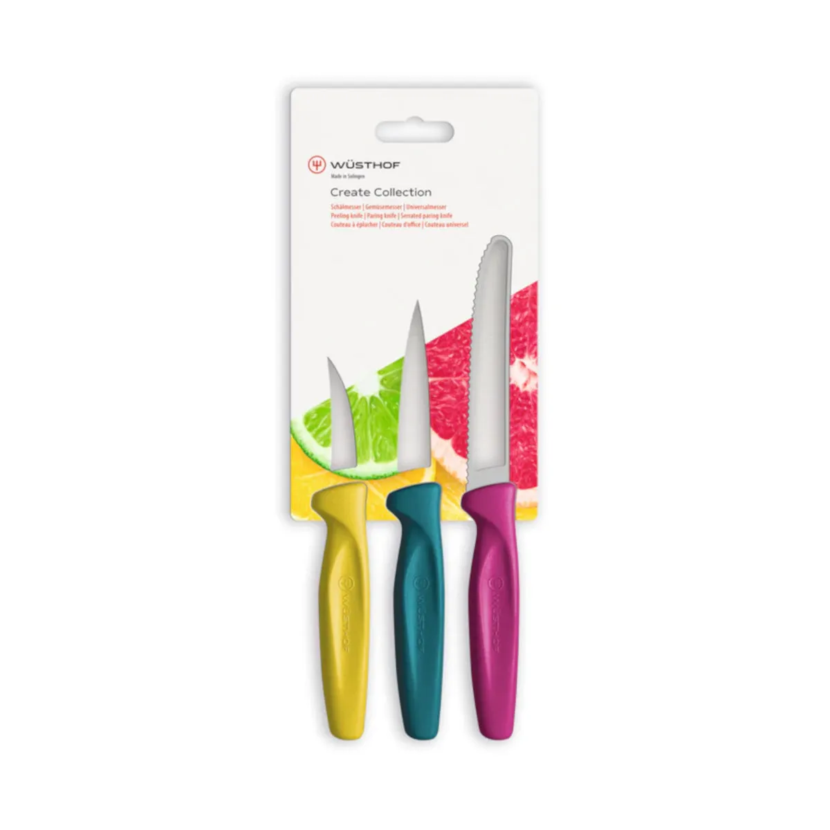 Wusthof Create Coloured Paring Knife Set of 3